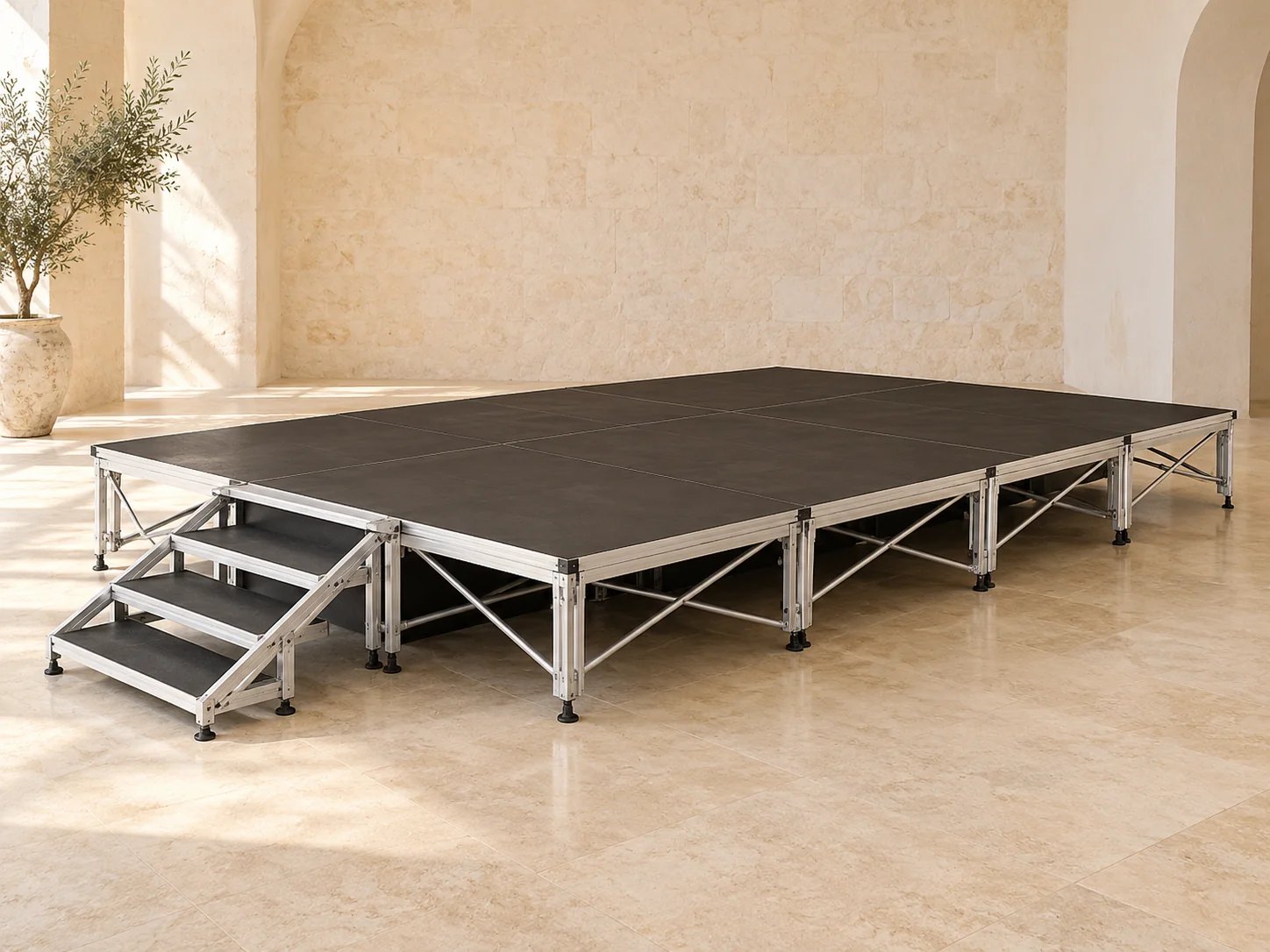 Stage Platforms and Two-way Radios for Events on Mallorca