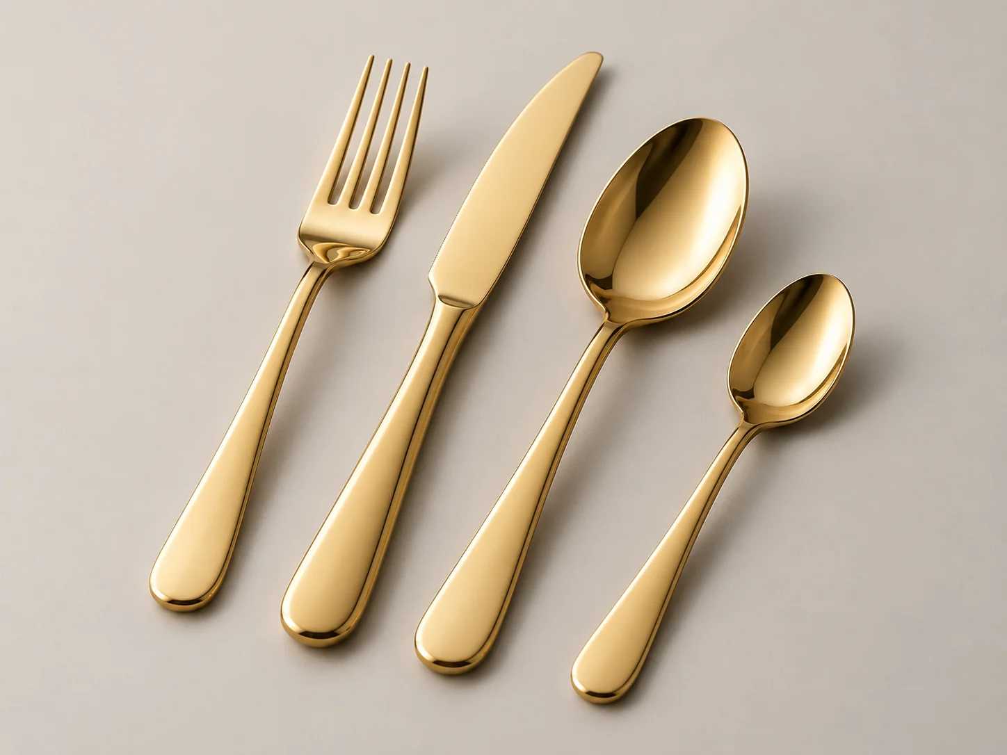 Set posate Gold noleggiare a Maiorca