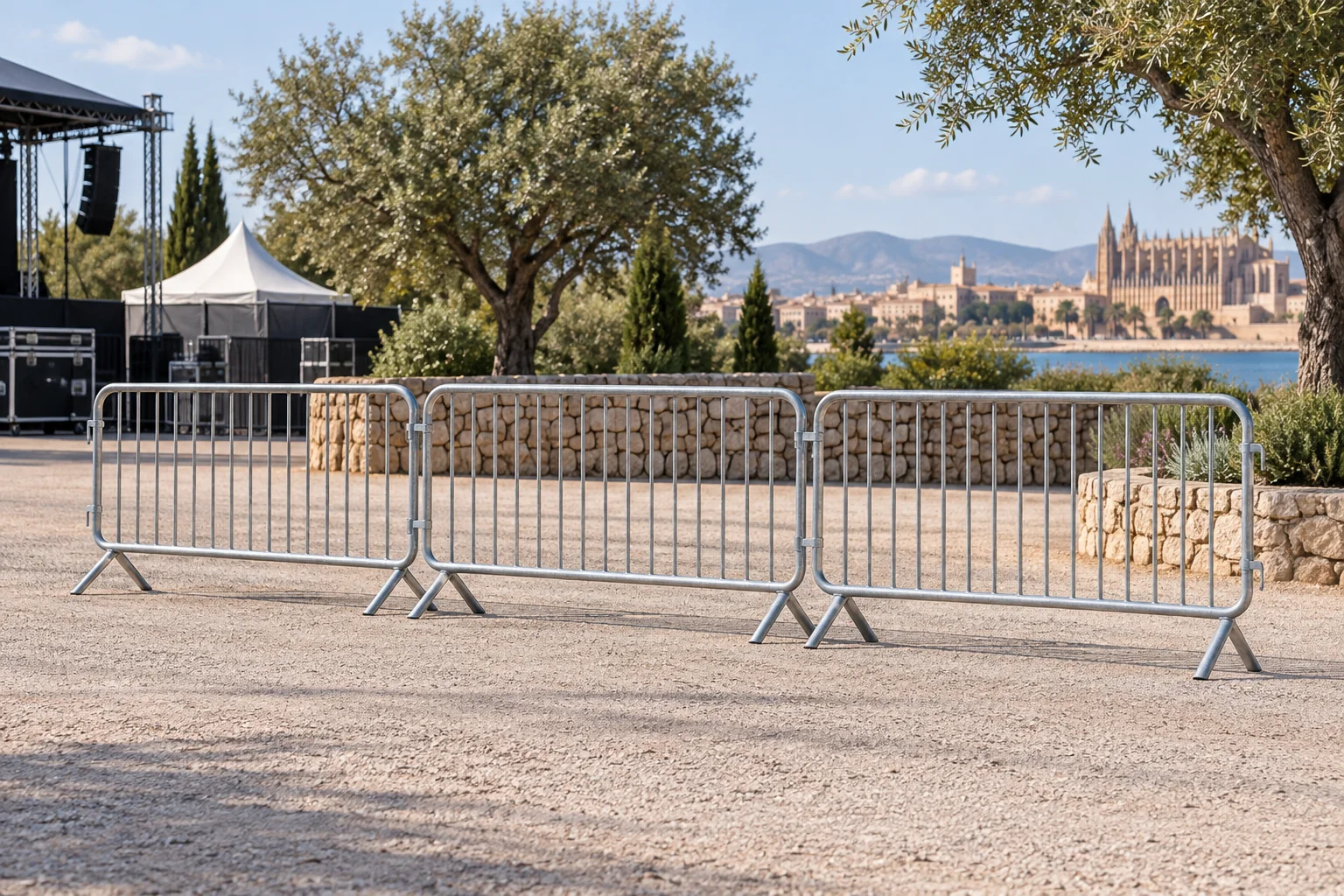 Heras M125 – Absperrgitter 2,50 × 1,10 m – im Eventeinsatz