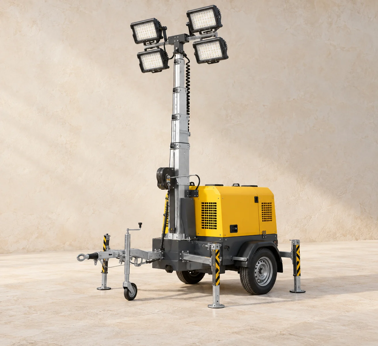 Atlas Copco HiLight BI+ 4 – torre faro LED noleggiare a Maiorca