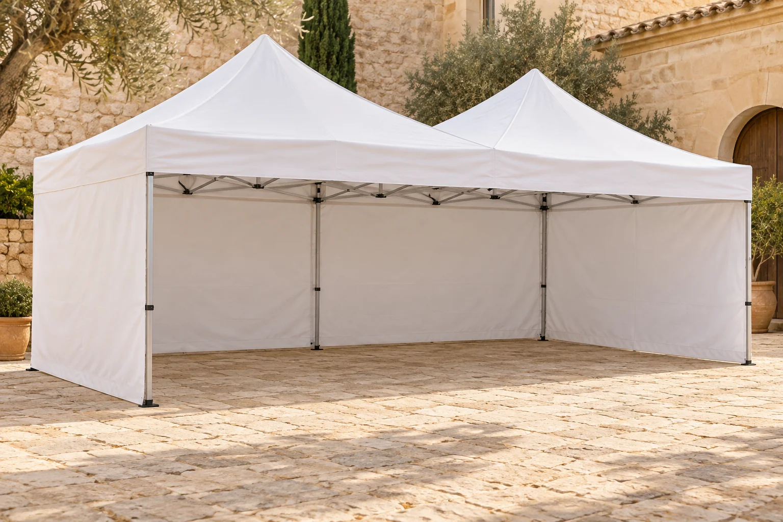 Gazebo per mercati 3 × 6 m – con pareti laterali noleggiare a Maiorca