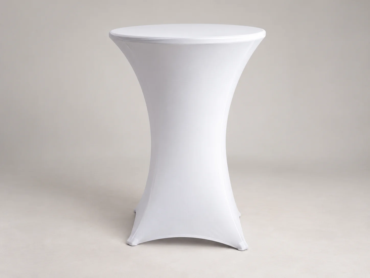 White Cocktail Table 80 hire on Mallorca
